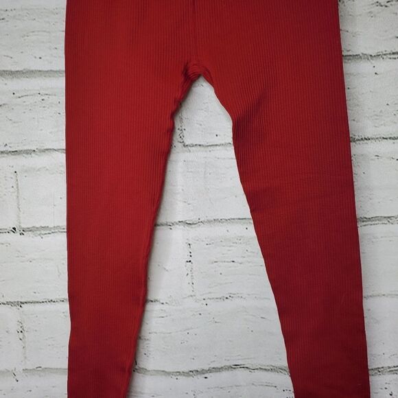Spiritual Gangster Metta Ribbed Leggings Red XS Small Nylon Spandex - Picture 7 of 12